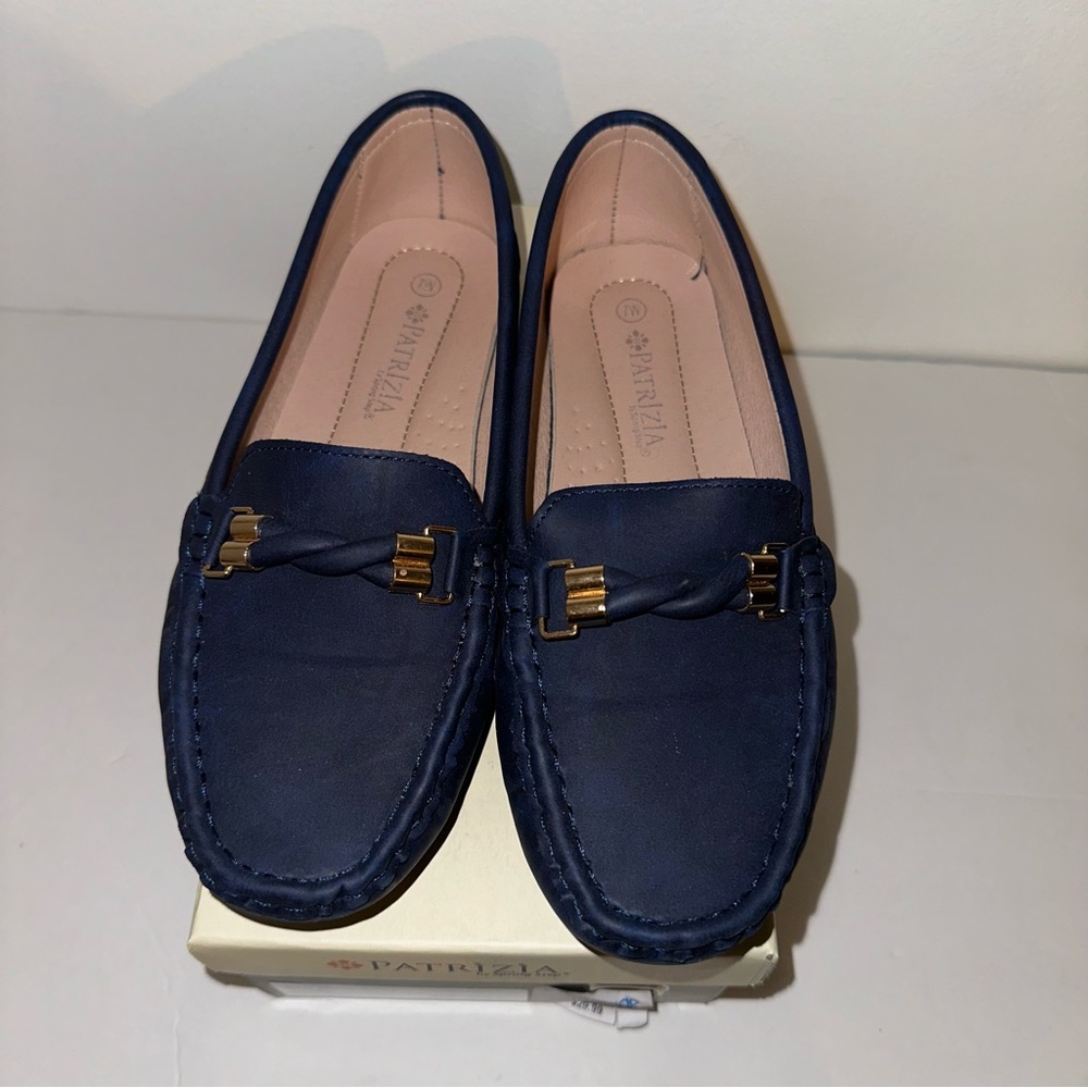 Patrizia by Spring Step Ginera Blue & gold loafers size 7 Women’s